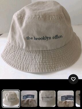 The Brooklyn Office Bucket Hat Unisex Festival Streetwear Khaki Beige